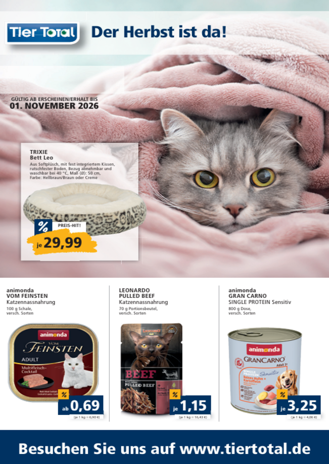 Hier unsere aktuelle Werbung entdecken! Der Herbst ist da!